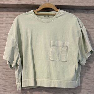 Athleta Pastel Mint Pocket Cropped Tee